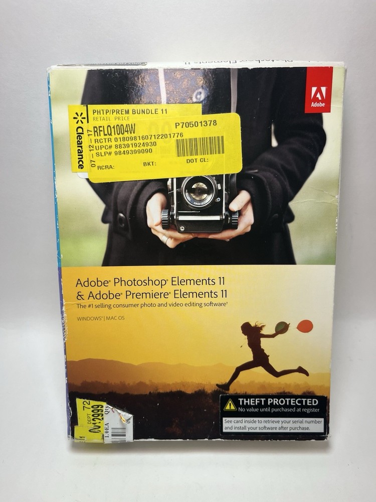 Adobe Photoshop Elements 11 & Adobe Premiere Elements 11 Bundle Pack New Sealed