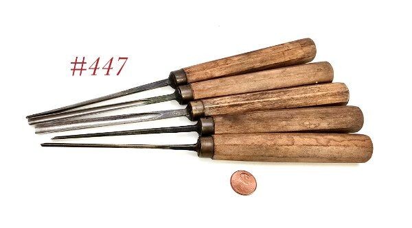 carving woodworking HERRING LONDON WOOD CHISEL lot gouges narrow