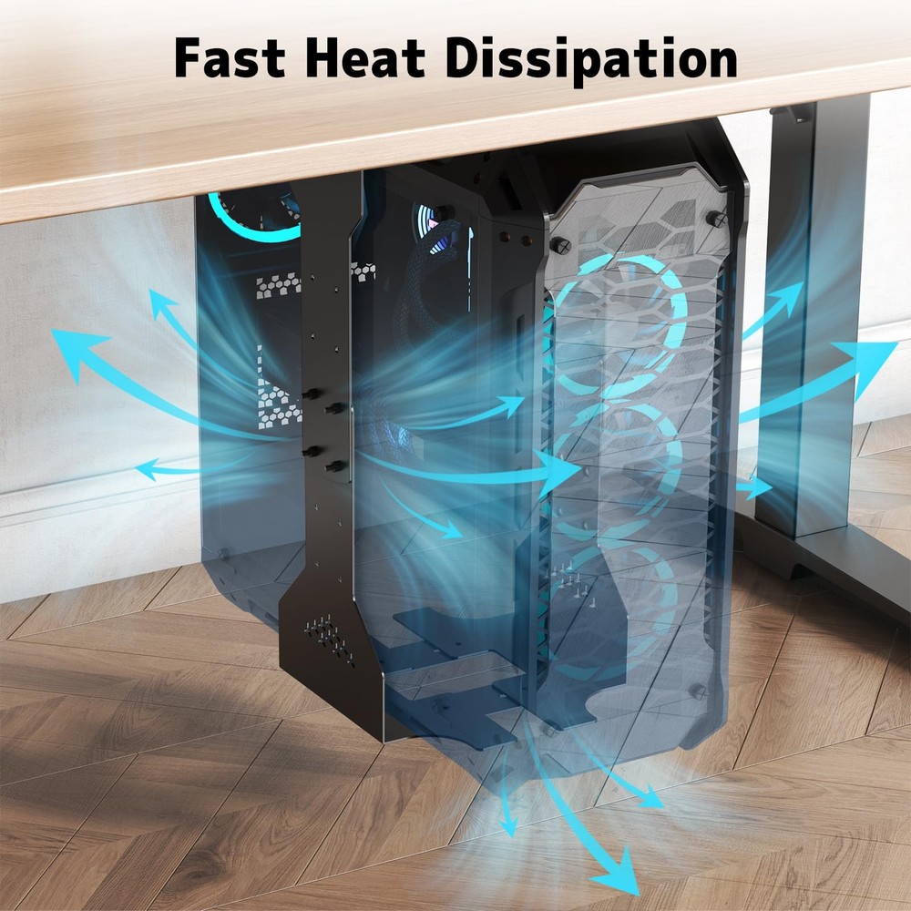 Under Desk PC Mount, 7.9-13.4’’ Width Adjustable Computer Tower Stand, up to ...