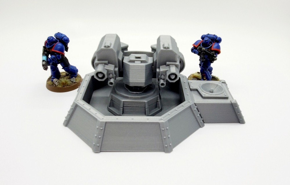 3d Printed Terrain for Tabletop Gaming Missle Weapon Turret.
