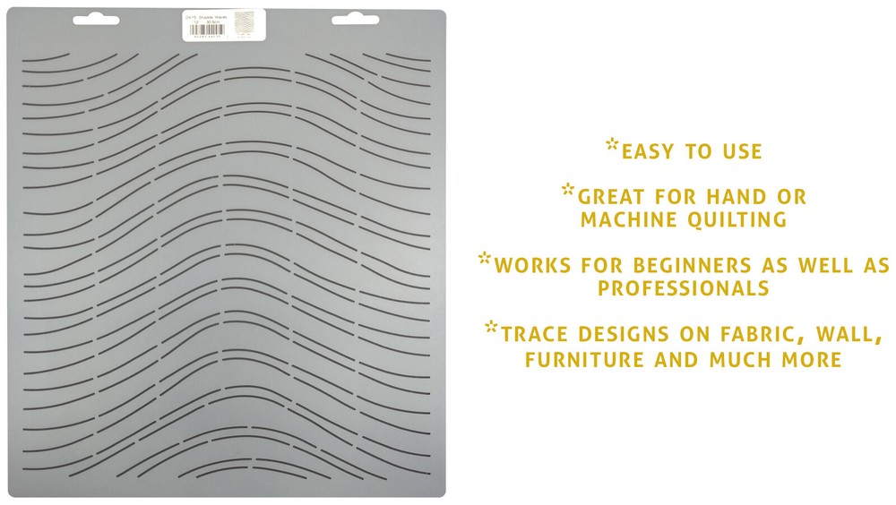 Quilting Stencil Flowing Lines Background Wave Quilt Patterns Plastic Template