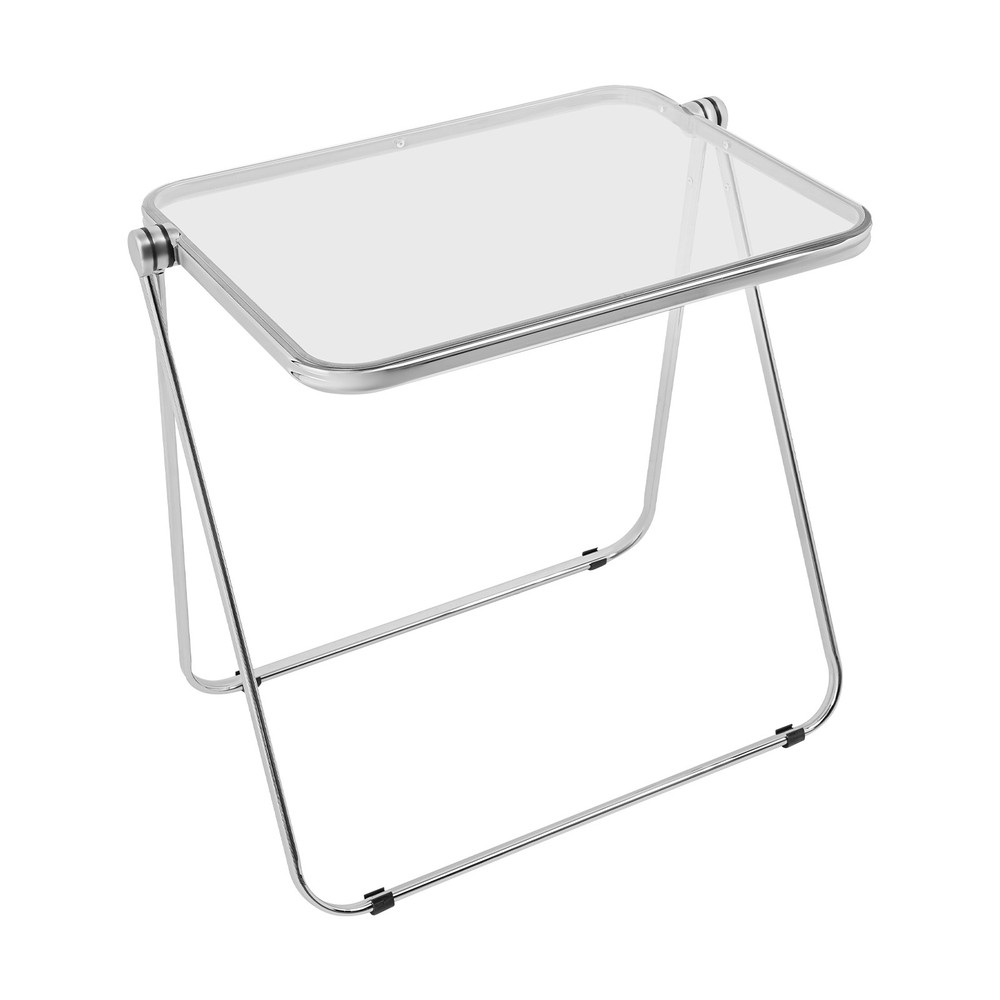 Clear Folding Table - Portable Home Office Desk & Indoor Side Table