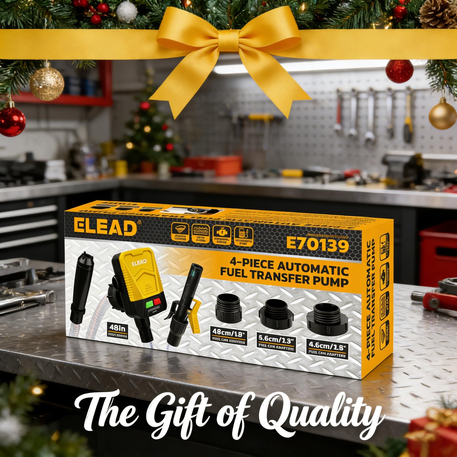 Battery-Powered Fuel Transfer Pump - 3.2 GPM No Spill New Version (Yellow)