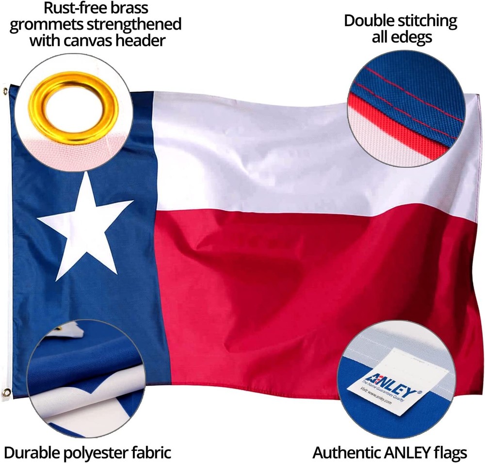 Anley Fly Breeze 3x5 Foot Texas State Flag Texas Flags Polyester