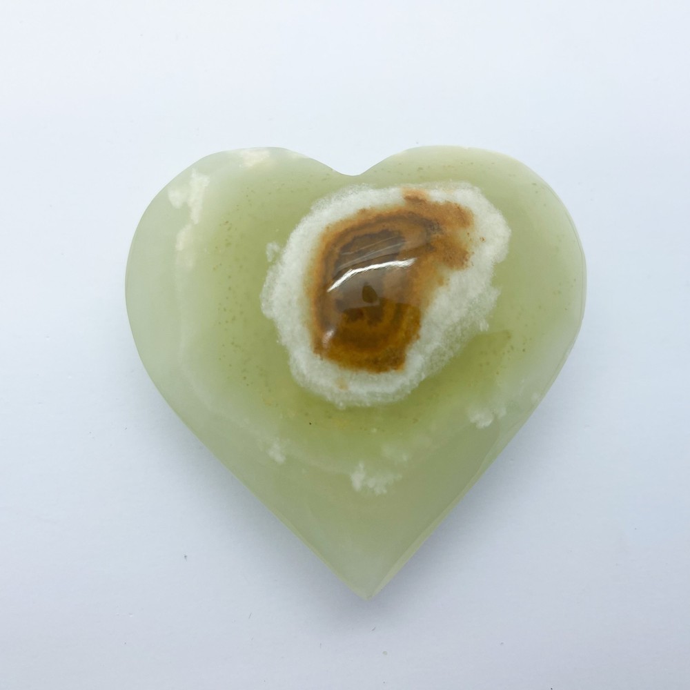 Green Onyx Crystal Heart $90