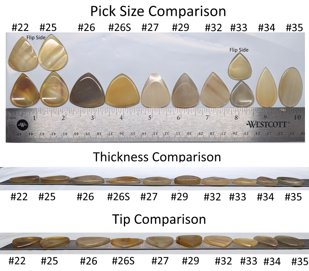 Turtle Shell Picks  Guitar Mandolin Banjo - HIGHLY POLISHED