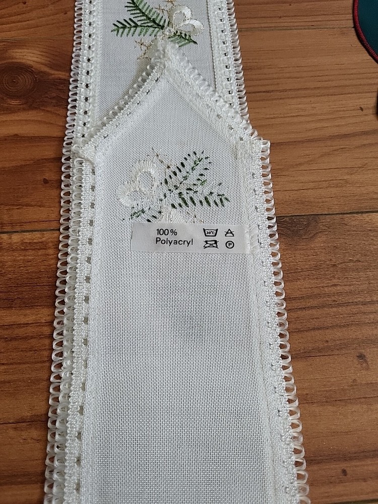 Two Christmas Table runners 64", 66"