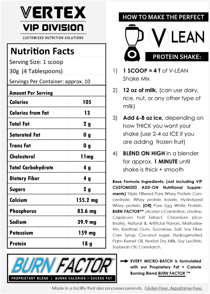 V-LEAN Customized Meal Replacement Shake (autoship) COOKIES + CREAM