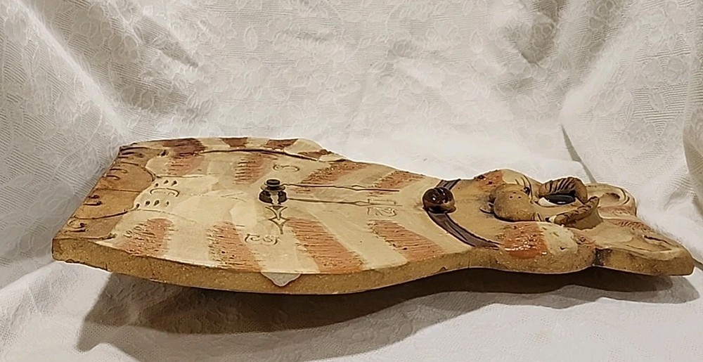Max Hindt Pottery Cat Wall Clock