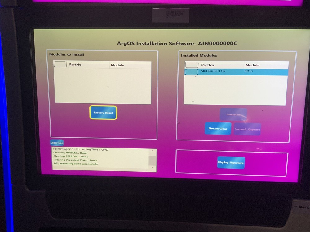 BALLY / SG / ARGOS INSTALLATION SOFTWARE - AIN0000000C