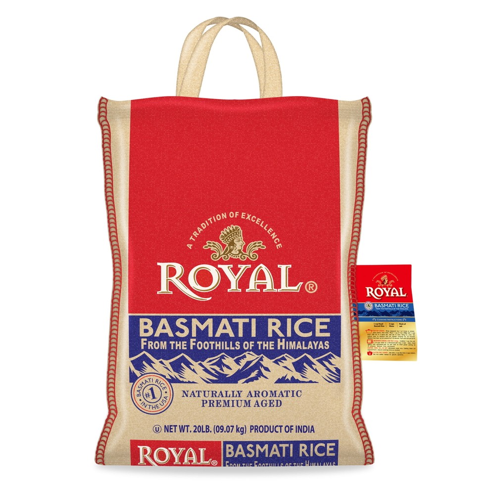 Authentic  Basmati White Rice, 20 Lbs