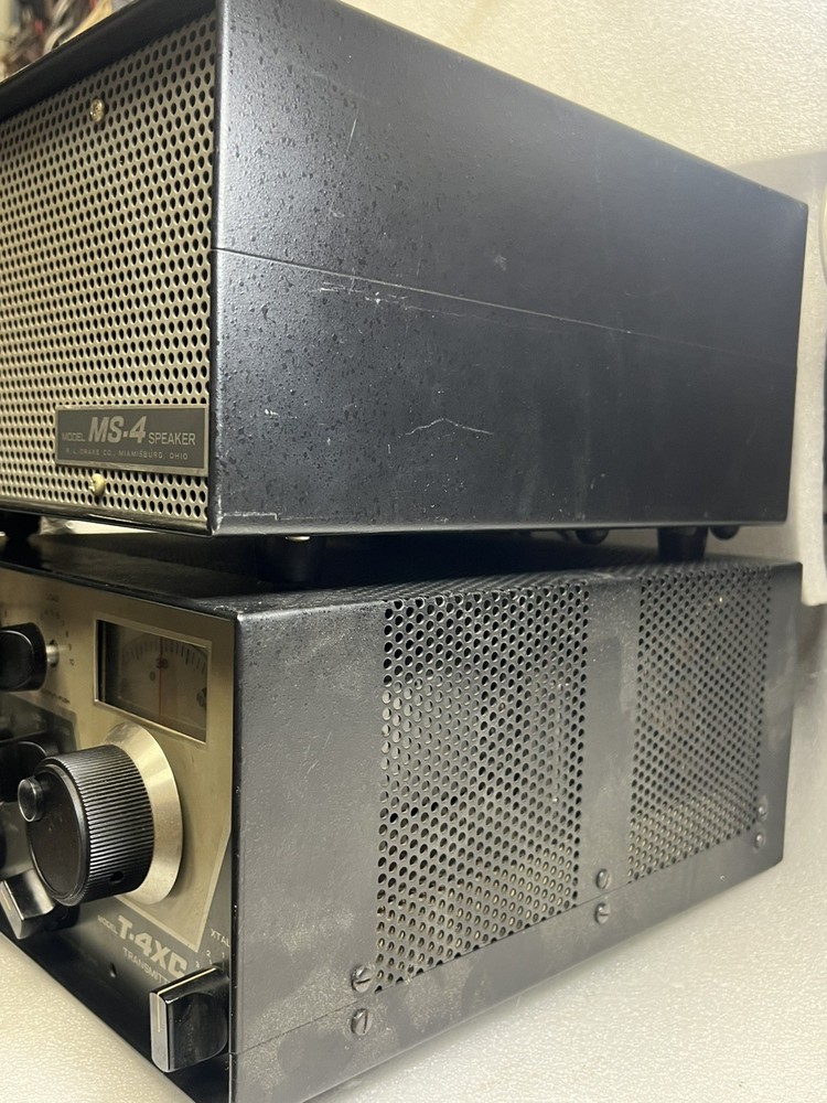 Drake T-4XC Ham Amateur Base Radio Transceiver w/ Power Supply & MS-4 Speaker