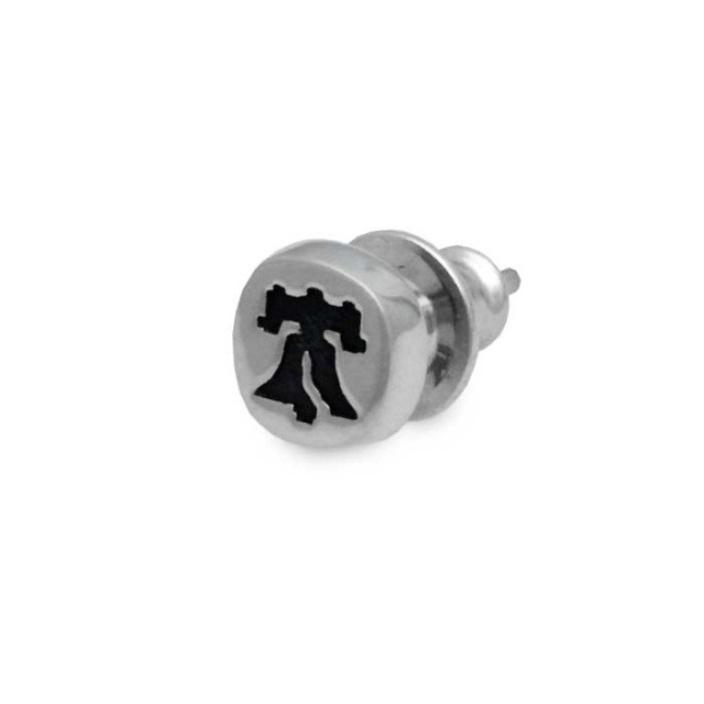 Dr MONROE Liberty Bell Stud Earring (Single) - Silver