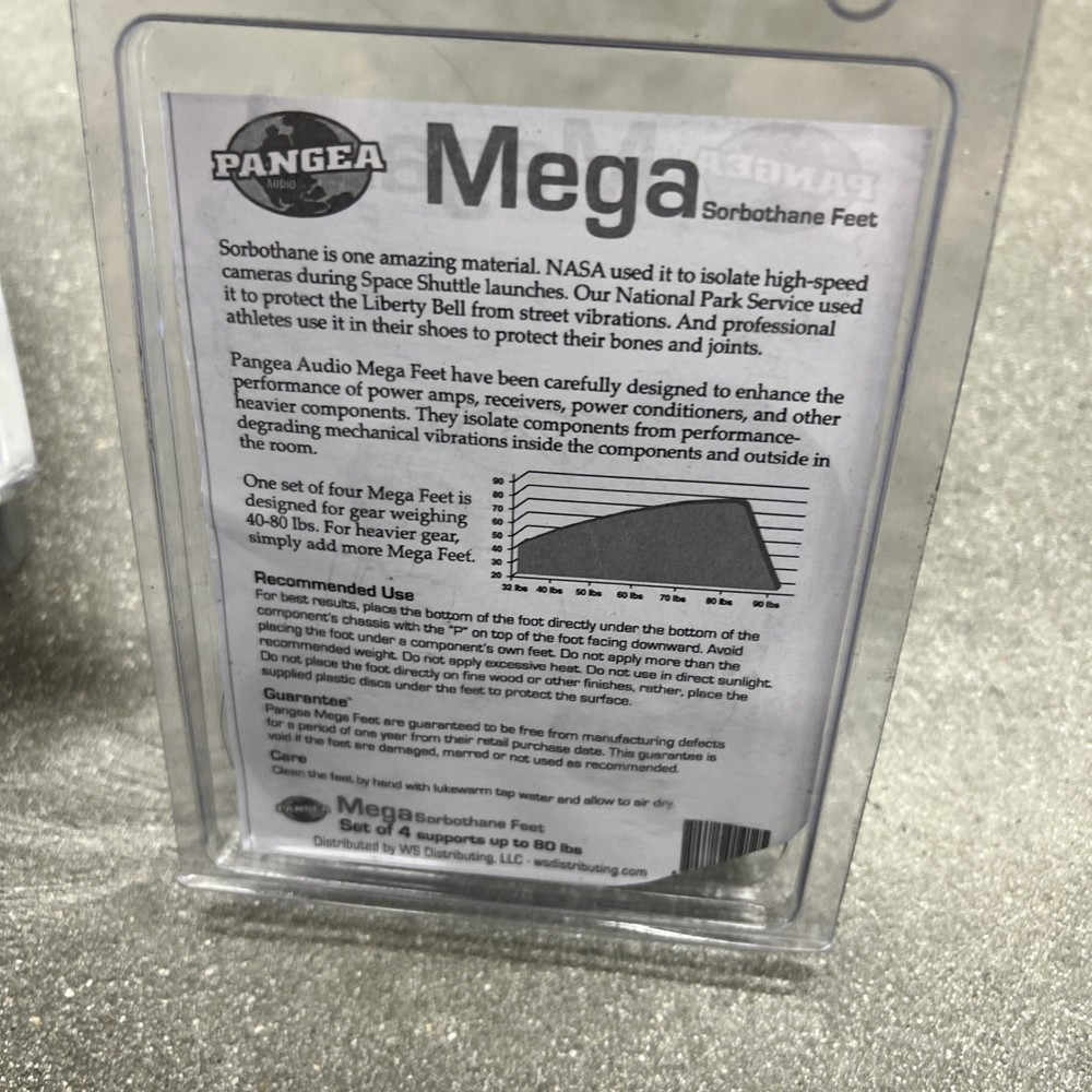 Pangea Audio Mega Large Sorbothane Foot 4 Pack