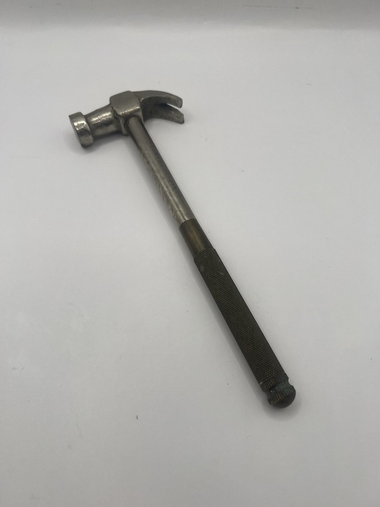 Vintage Nesting Hammer w/ Hidden Screwdrivers Brass Handle