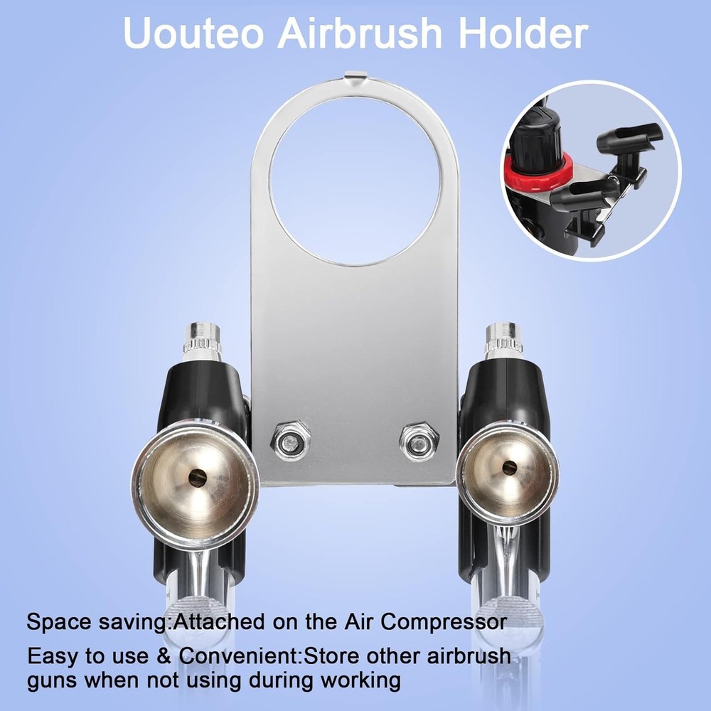 Space-Saving Airbrush Holder - Double Gun Stand for Efficient Organization