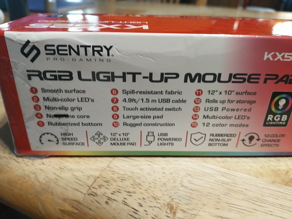 Kx525 Light Up Mouse Pad By Sentry Pro Gaming
