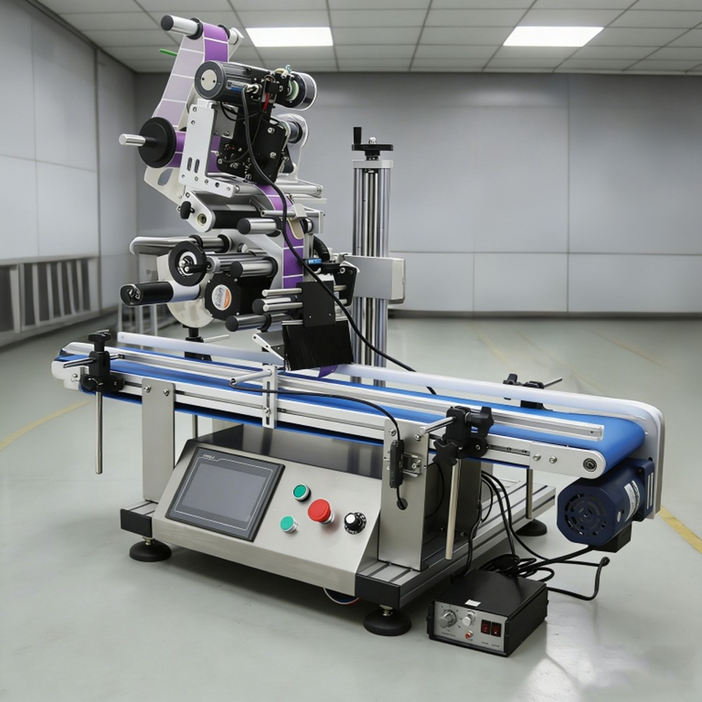 Automatic Desktop Conveyor Table Plate Coding Labeling Machine 25-50PCS/min 800W