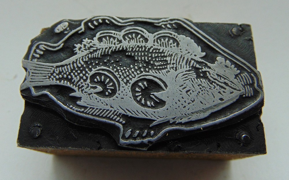 Printing Letterpress Printers Block Dinner Fish