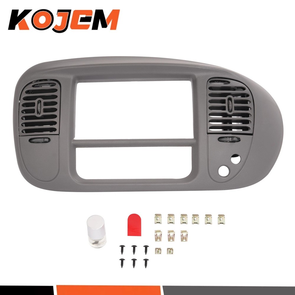 KOJEM Dash Radio Bezel For Ford F-150 Expedition 1997-2003 With Air Vent Gray