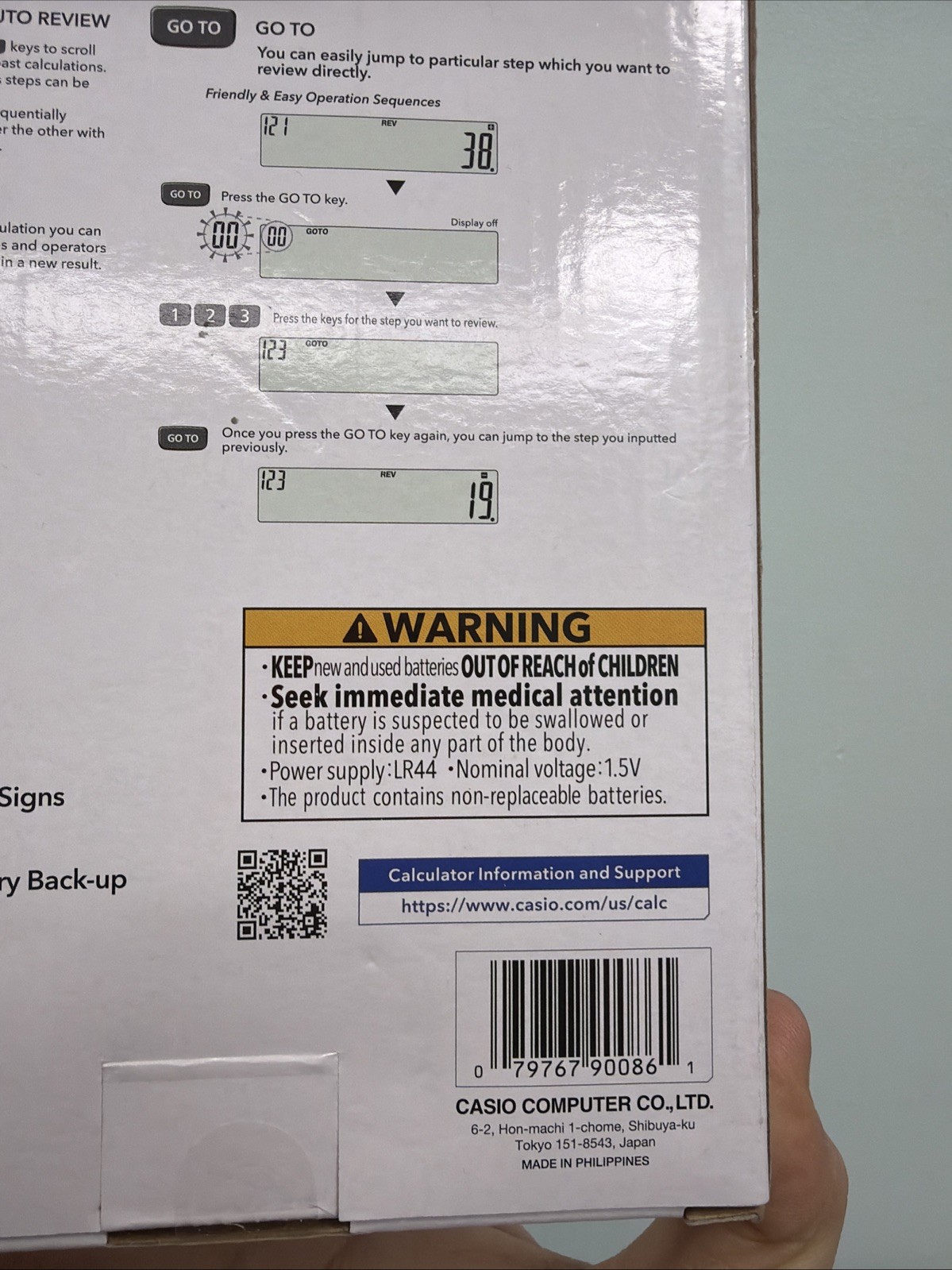 Casio DJ-120D 12-Digit Desktop Calculator Two-Way Power 150-Step Check