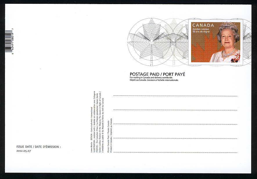Canada 2012 = QUEEN Elizabeth ll Diamond Jubilee = KEEPSAKE folder Volume #5