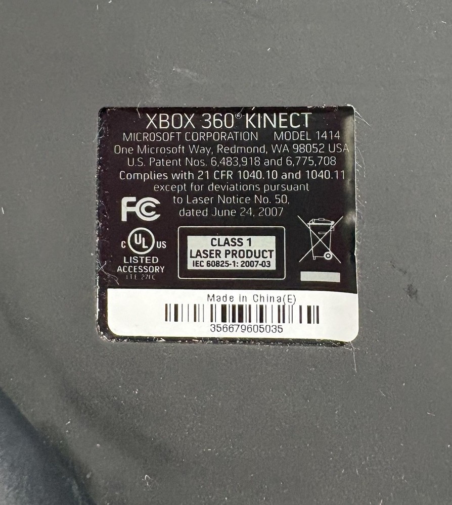 Microsoft Xbox 360 Kinect Motion Sensor