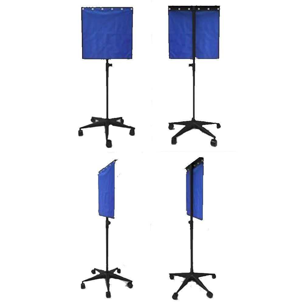 Lead X-Ray Shield - 3 Sizes, Blue, 5 Caster Base, USA Made