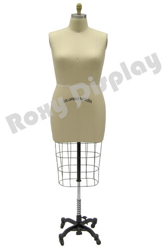 Professional Pro Female Working dress form Mannequin Half Size 16 w/Hip+ARM