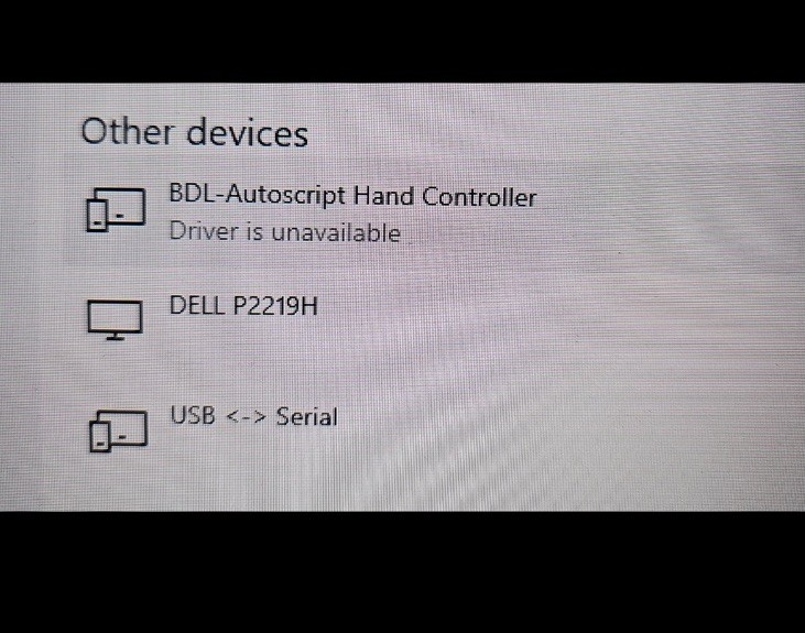 Autoscript WinPlus VGA HC/5 Desktop Hand Control 3 Button Unit With Cable Tested