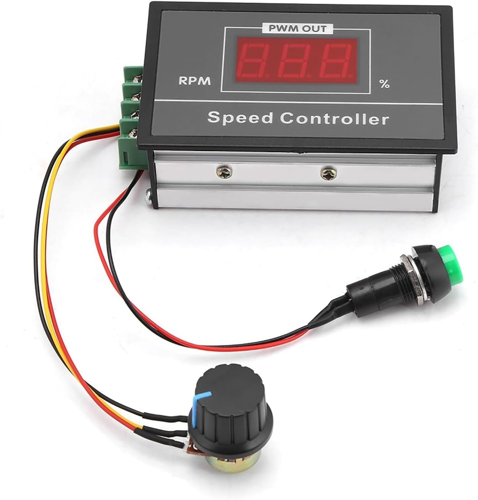 Versatile PWM DC Motor Speed Controller 6-60V with LED Display & Stepless Con...