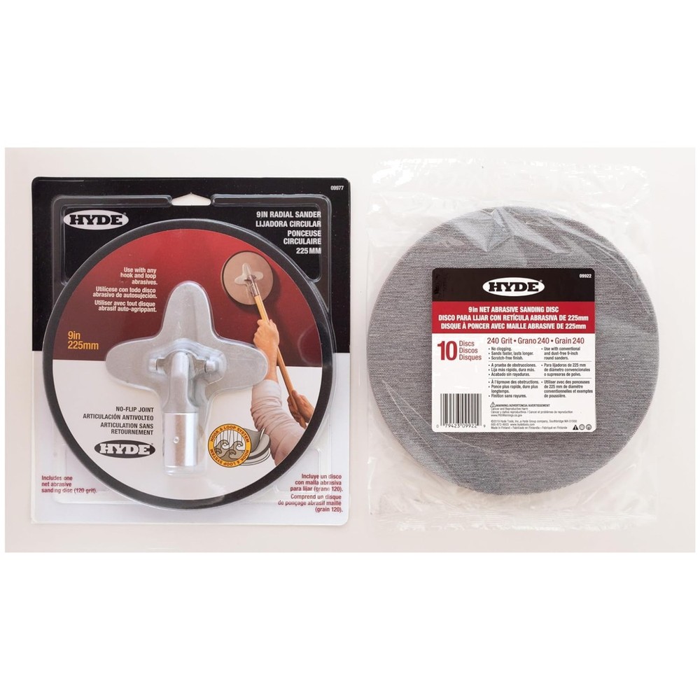 9-Inch Radial Sander Kit with Sanding Sheets