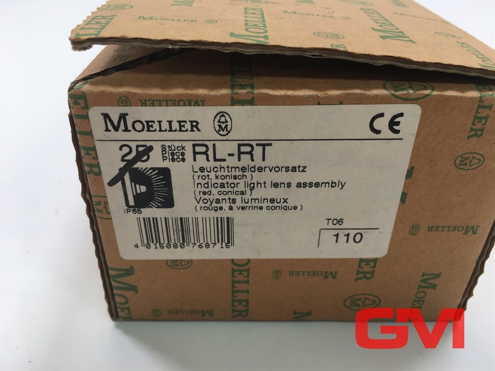 Moeller Indicating Lamp Insert RL-RT Indicating Light Red Conical IP65 Unit