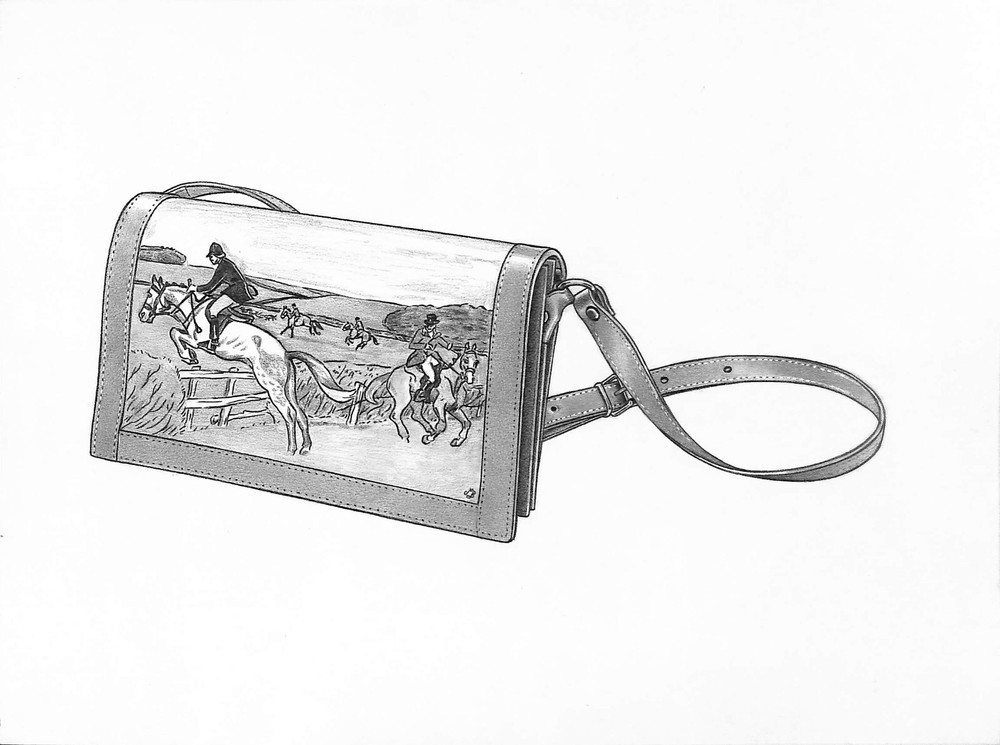 Fox-Hunter's Purse Graphite Drawing
