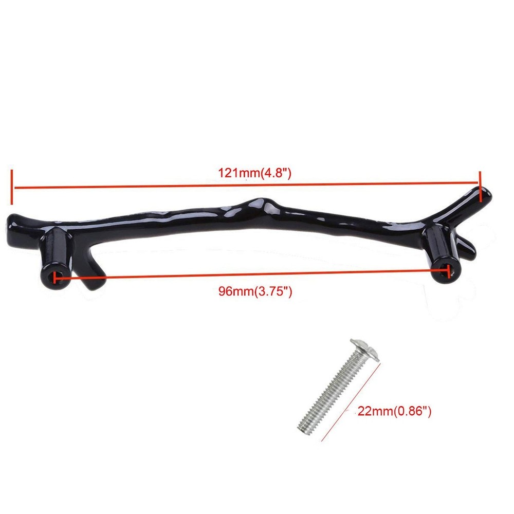 10x Cabinet Handle Pulls Wardrobe Drawer Door Cupboard Knobs Twig Hole Center...