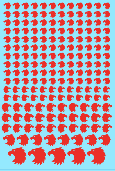 A6 - Red Birds Transfer Sheet