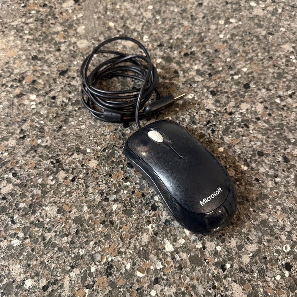 Microsoft Basic Optical Mouse V 2.0 Model 1113 USB Wired Black