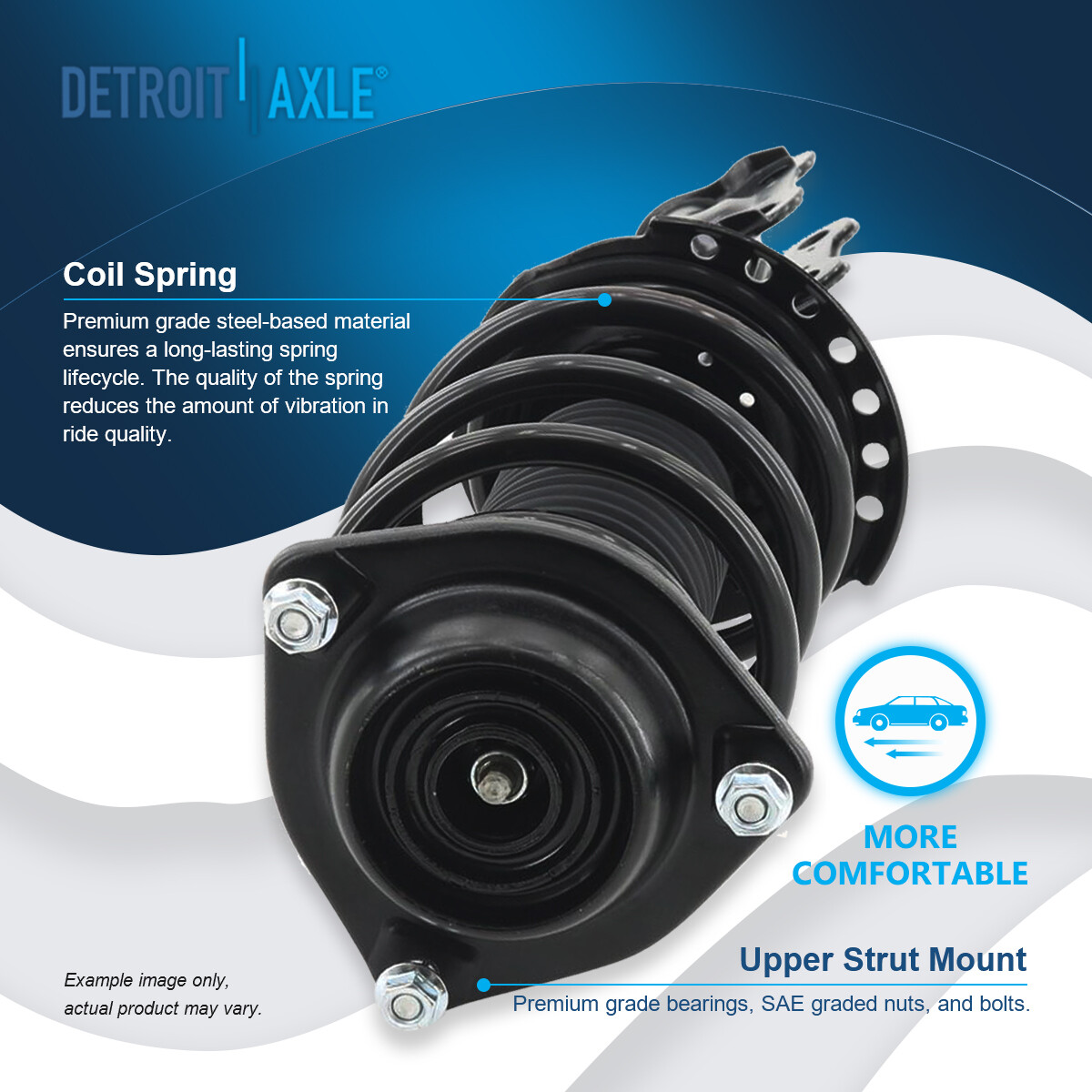 Front Struts w/ Coil Springs Sway Bars Tie Rods for 2011 - 2016 Hyundai Elantra