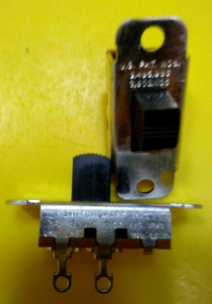NEW! - 2 pcs. Switchcraft® SPST Slide Switch Panel Mount (P/N 46202LR)