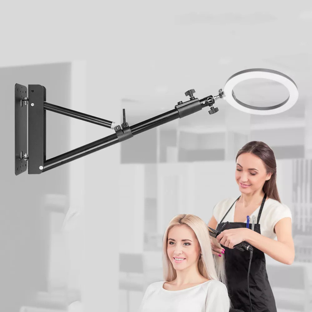51" Wall Mount Triangle Boom Arm for Ring Light, Monolight, Softbox & Reflector
