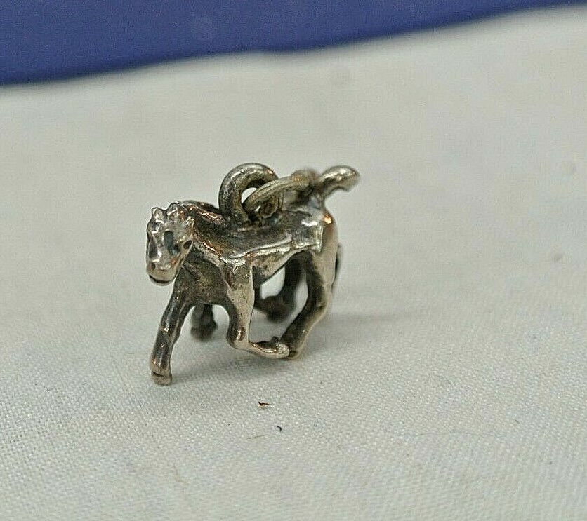HORSES CHARM, SILVERPLATE, 1/2" LONG