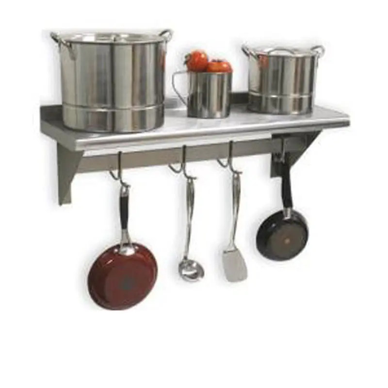 Advance Tabco PS-12-60-EC-X 60" Stainless Pot Rack Shelf w/ 9 Hooks