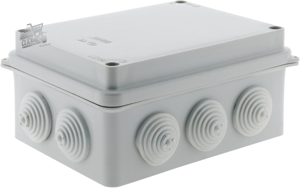 - Waterproof Rectangular Box 150 X 110 X 70mm - Grey - IP54 - 1/4 Screws