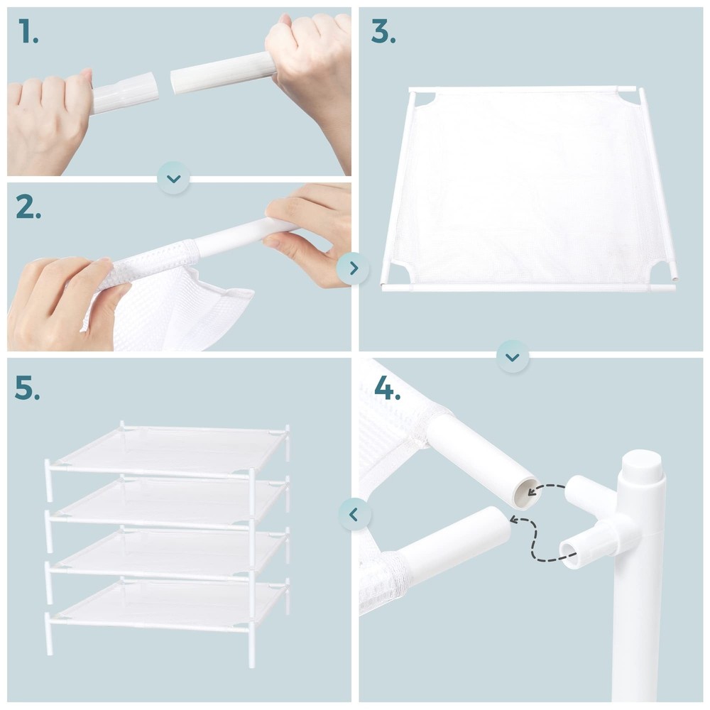 STORAGE MANIAC Sweater Drying Rack, Mesh Clothes Drying Rack, Stackable Laund...