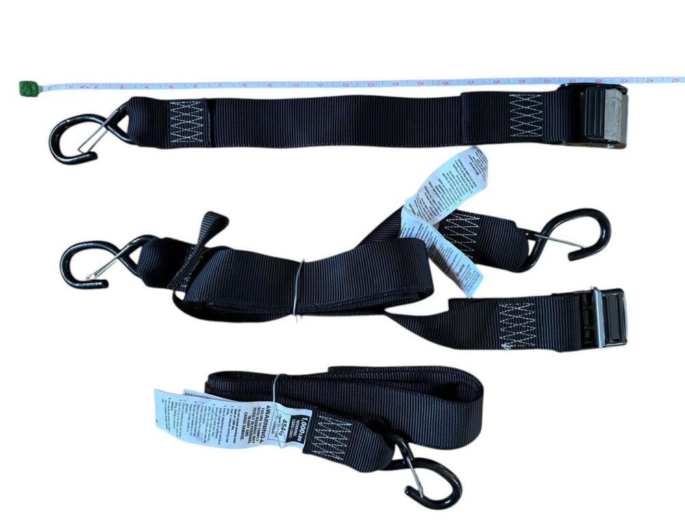 Hampton Ratchet Tie Down Set - 3 Count - 1000 Lb Limit