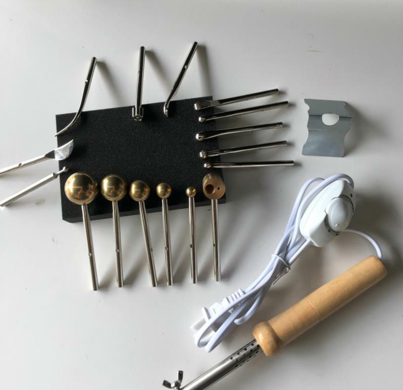 16-Head Cloth Fabric Flower Making Set Soldering Ironing Machine Temp Adjustable