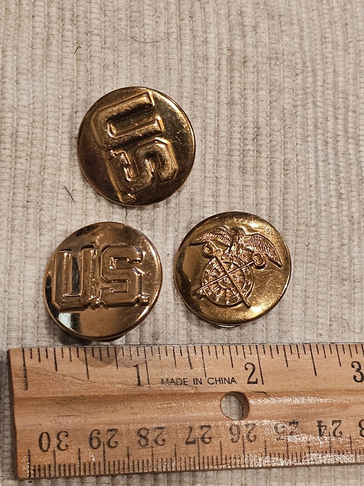 WWII US Army Quartermaster Enlisted Collar Disk Lot L@@K!!!