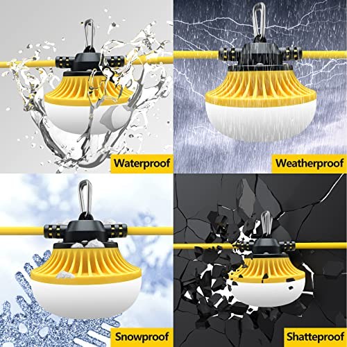 100ft LED Temporary Construction String Work Lights Industrial Grade Best for