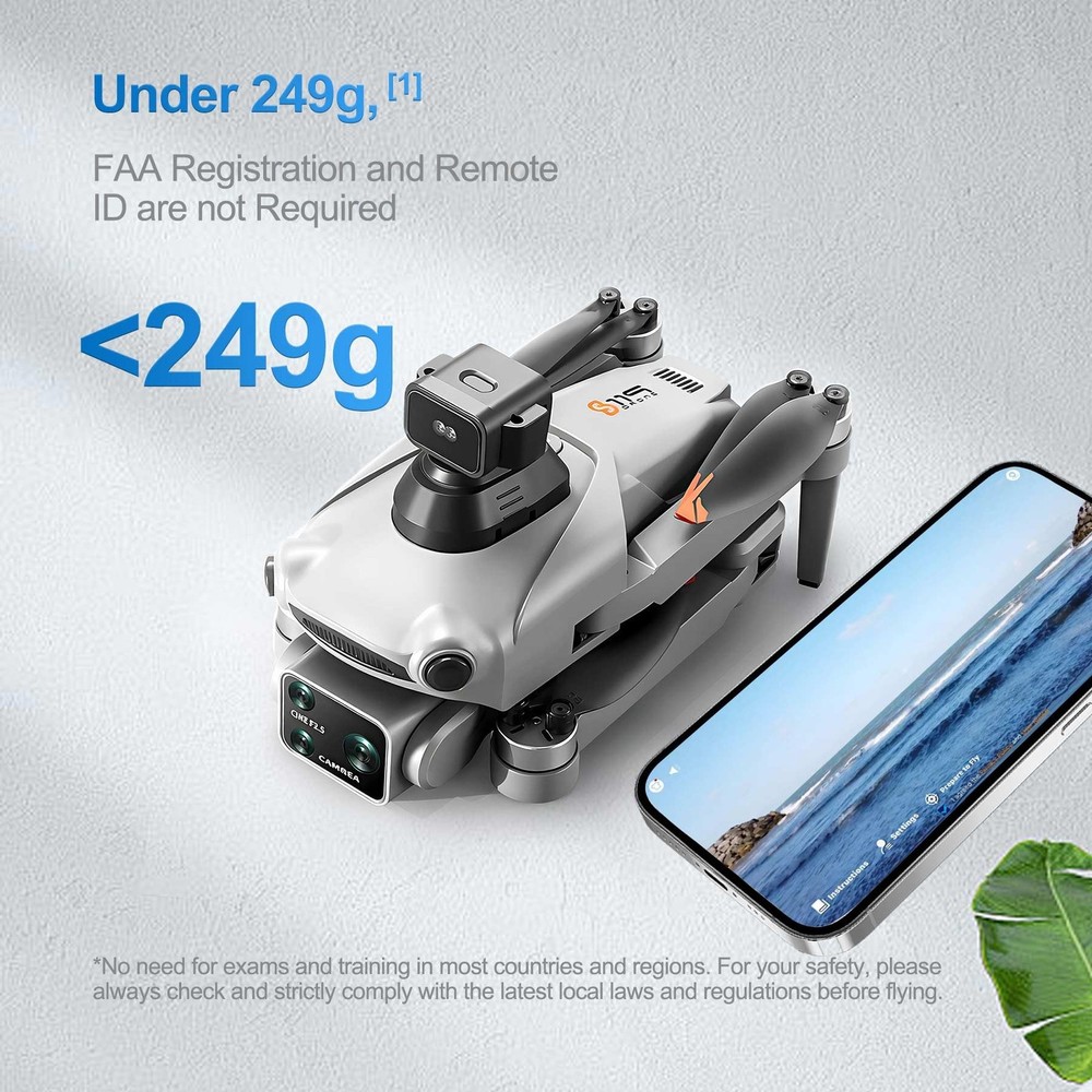 S119 4K Drone with Camera for Adults, GPS Auto Return, Obstacle Avoidance, Br...