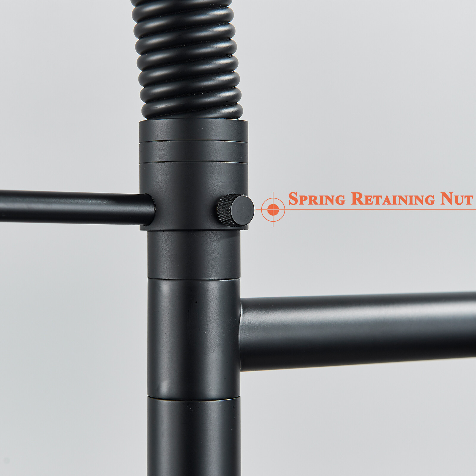 Matte Black Kitchen Faucet Pull Down Sprayer Swivel Single Handle Sink Mixer Tap